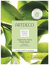 Kup Maska w płachcie do twarzy z kwasem hialuronowym i zieloną herbatą - Artdeco Skin Yoga Face Hyaluronic Hydra Sheet Mask