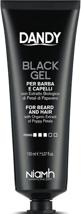 Czarny żel do układania siwych włosów i brody dla mężczyzn - Niamh Hairconcept Dandy Black Gel — Zdjęcie N1