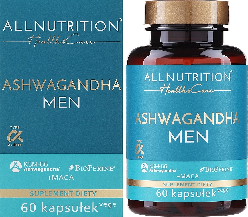 Suplement diety Ashwagandha dla mężczyzn - Allnutrition Health & Care Ashwagandha Men Suplement Diety — Zdjęcie N2