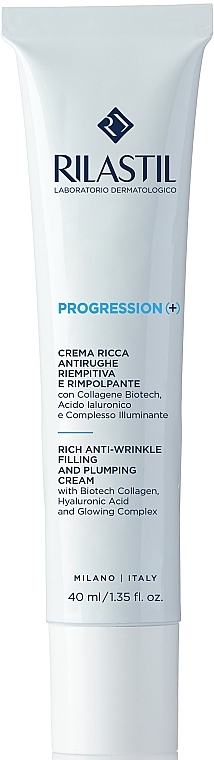 Krem do twarzy - Rilastil Progression ( + ) Rich Anti-Wrinkle Filling Plumping Cream  — Zdjęcie N1