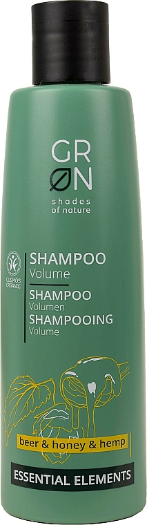 Szampon zwiększający objętość włosów - GRN Essential Elements Volume Shampoo Beer & Honey & Hemp Shampoo — Zdjęcie N1