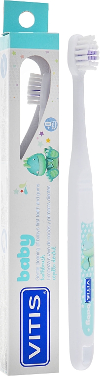 Szczoteczka do zębów dla dzieci od pierwszych dni życia, biała - Dentaid Vitis Baby Toothbrush — Zdjęcie N1