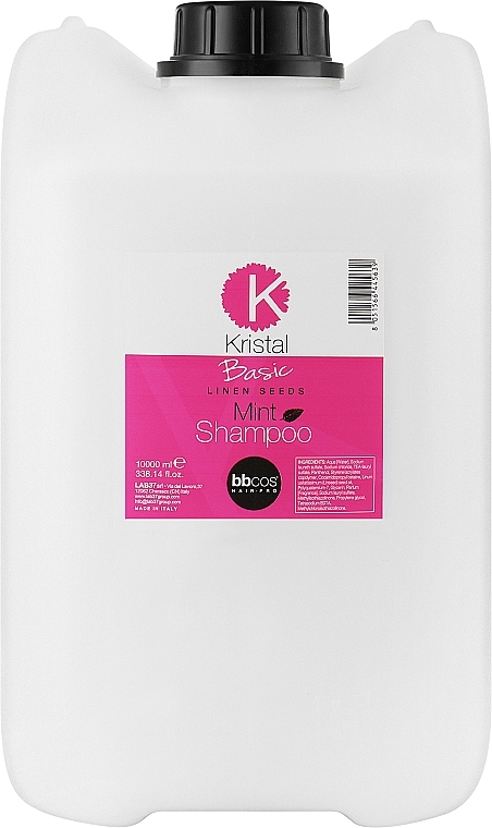 Miętowy szampon do włosów - BBcos Kristal Basic Mint Shampoo — Zdjęcie N5