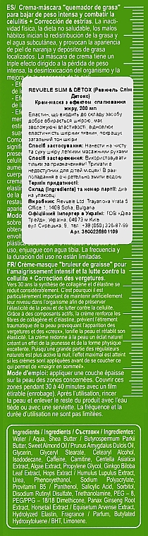 Wyszczuplający krem-maska do ciała - Revuele Slim & Detox Cream Mask Fat Burner — Zdjęcie N3