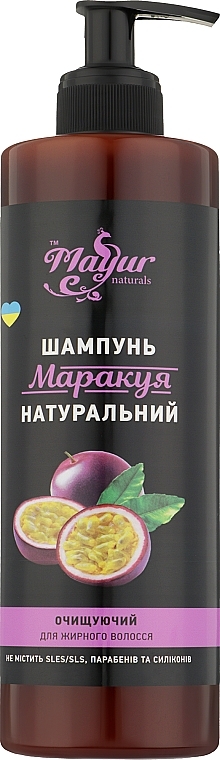 Naturalny szampon do włosów przetłuszczających się - Mayur Passion Fruit Shampoo — Zdjęcie N4