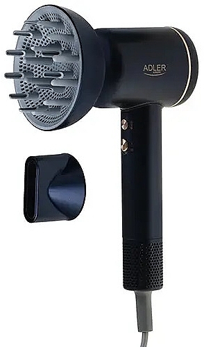 Suszarka do włosów z wyświetlaczem LED, czarna - Adler AD 2270 Black Superspeed Hair Dryer — Zdjęcie N1