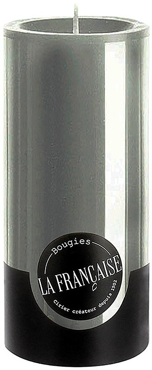 Świeca cylindryczna, średnica 7 cm, wysokość 15 cm - Bougies La Francaise Cylindre Candle Grey — Zdjęcie N2