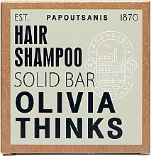 Kup Szampon do włosów w kostce, w pudełku - Papoutsanis Olivia Thinks Waterless Hair Shampoo Bar in Box