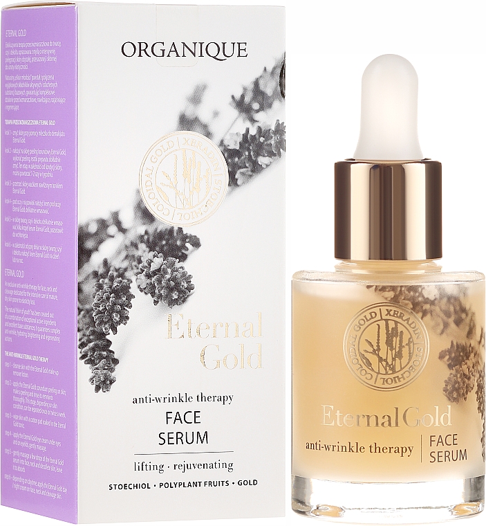 Przeciwzmarszczkowe serum do twarzy - Organique Eternal Gold Firming Face Serum — Zdjęcie N2