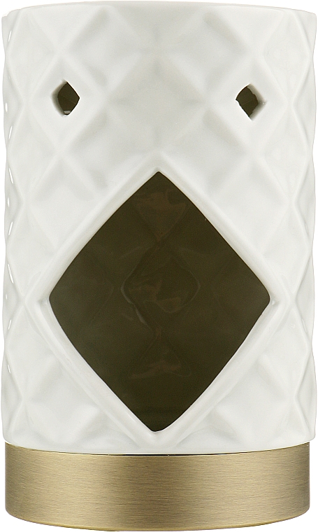 Kominek do aromaterapii - Yankee Candle Langham Metallic Band Faceted Glass Ceramic Melt Warmer — Zdjęcie N1