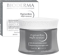 Krem do cery wrażliwej rozjaśniający przebarwienia - Bioderma Pigmentbio Night Renewer Brightening Overnight Care — Zdjęcie N2