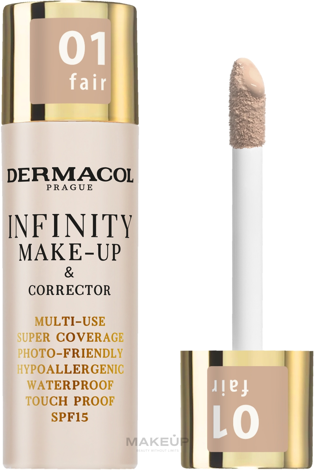 Podkład i korektor 2 w 1 - Dermacol Infinity Make-up & Corrector — Zdjęcie 01 - Fair