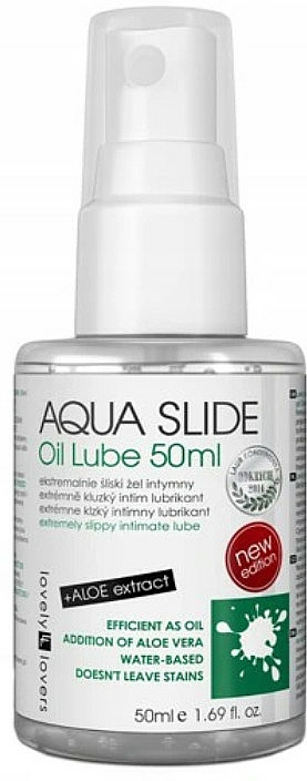 Nawilżający żel intymny na bazie wody z dodatkiem aloesu - Lovely Lovers Aqua Slide Oil Lube