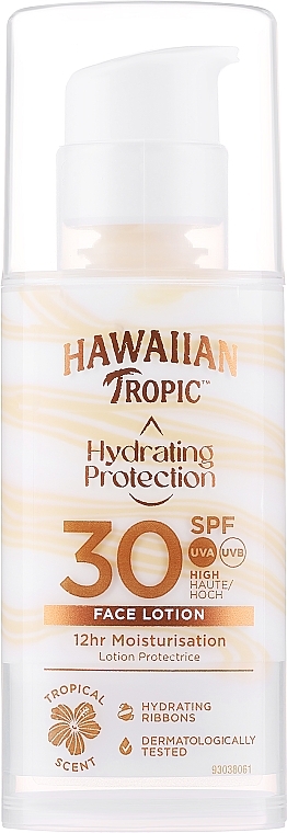 Nawilżający krem przeciwsłoneczny do twarzy SPF 30 - Hawaiian Tropic Silk Hydration Air Soft Face Protective Sun Lotion SPF 30 — Zdjęcie N1