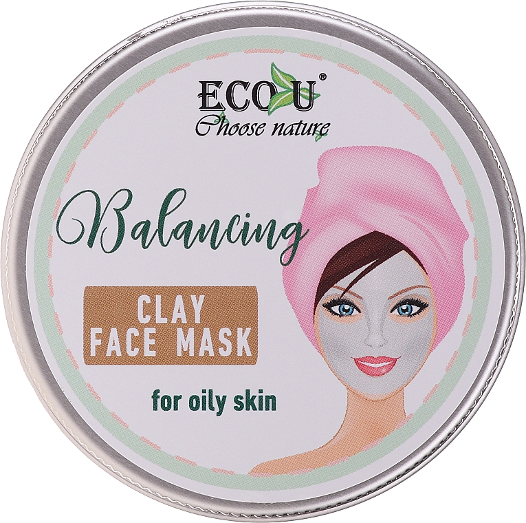 Balansująca glinkowa maska do twarzy do cery tłustej - Eco U Balancing Clay Face Mask For Oily Skin — Zdjęcie N1