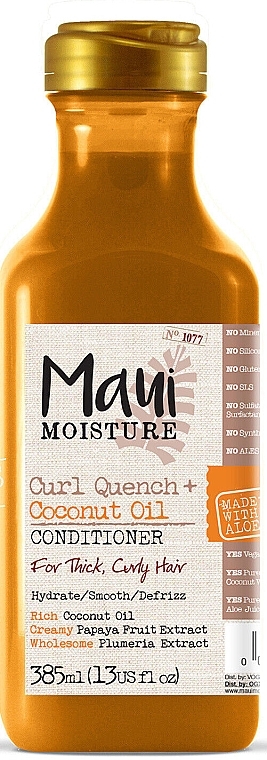 Odżywka do włosów kręconych - Maui Moisture Curl Quench+Coconut Oil Conditioner — Zdjęcie N1
