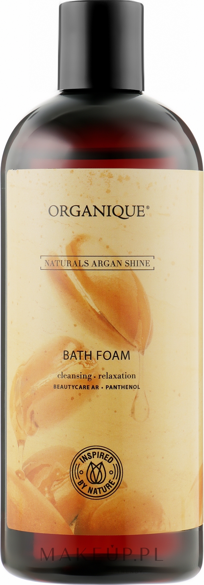 Pianka do kąpieli dla skóry suchej i wrażliwej - Organique Naturals Argan Shine Bath Foam — Zdjęcie 400 ml