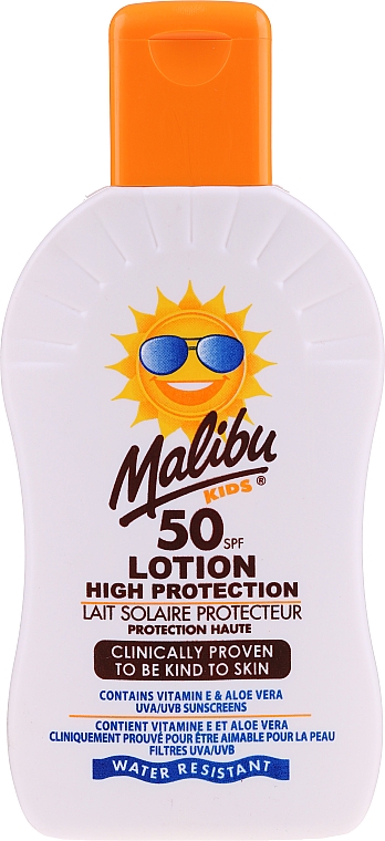 Przeciwsłoneczne mleczko wodoodporne dla dzieci SPF 50 - Malibu Sun Kids Lotion — Zdjęcie N1
