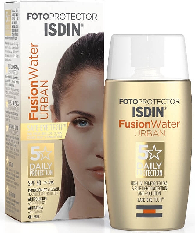 Krem przeciwsłoneczny do twarzy SPF 30+ - Isdin Fotoprotector Fusion Water Urban SPF 30+  — Zdjęcie N1