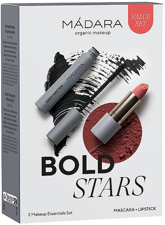 Zestaw do makijażu - Madara Cosmetics Bold Stars 2 Makeup Essentials Set (mascara/6ml + lipstick/3.8g) — Zdjęcie N2