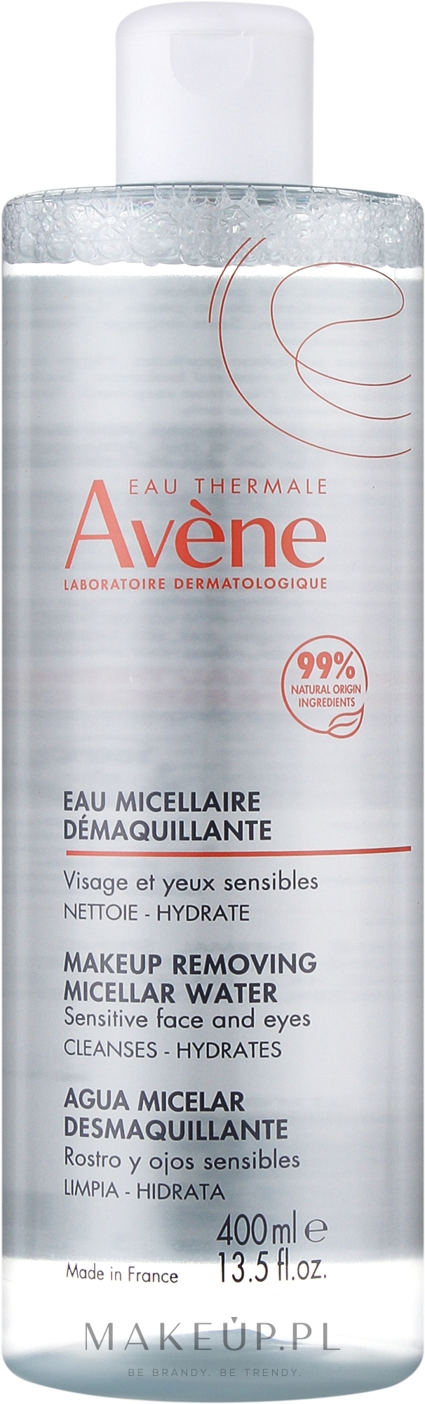 Woda micelarna - Avene Les Essentiels Makeup Removing Micellar Water — Zdjęcie 400 ml