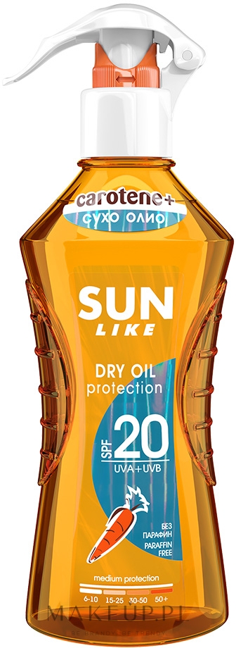 Przeciwsłoneczny suchy olejek do ciała SPF 20 - Sun Like Dry Oil Spray SPF 20 — Zdjęcie 200 ml