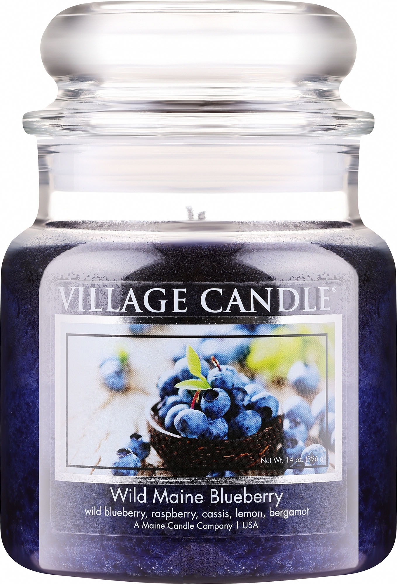 Świeca zapachowa w słoiku - Village Candle Wild Maine Blueberry — Zdjęcie 396 g