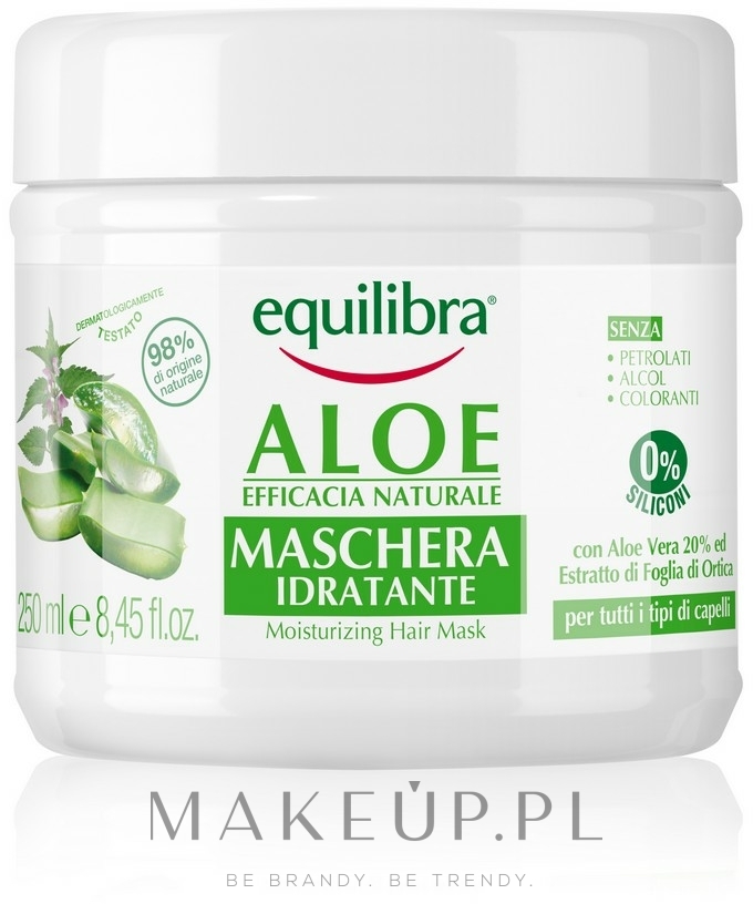 Nawilżająca maska aloesowa do włosów - Equilibra  — Zdjęcie 250 ml