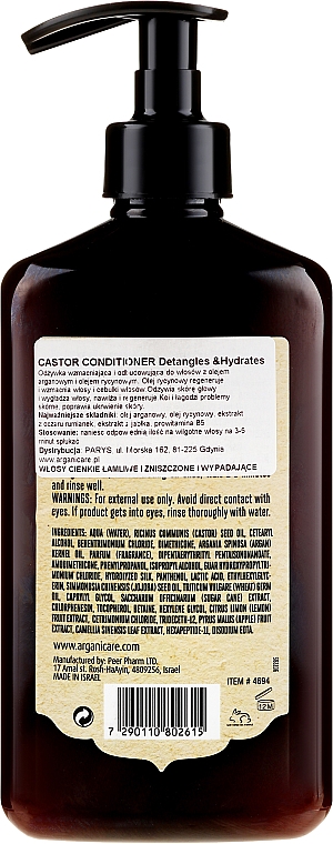 Odżywka z olejem rycynowym do włosów - Arganicare Castor Oil Conditioner — Zdjęcie N2