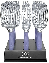 Kup Zestaw - Olivia Garden Fingerbrush Paddle Hair Brush Display
