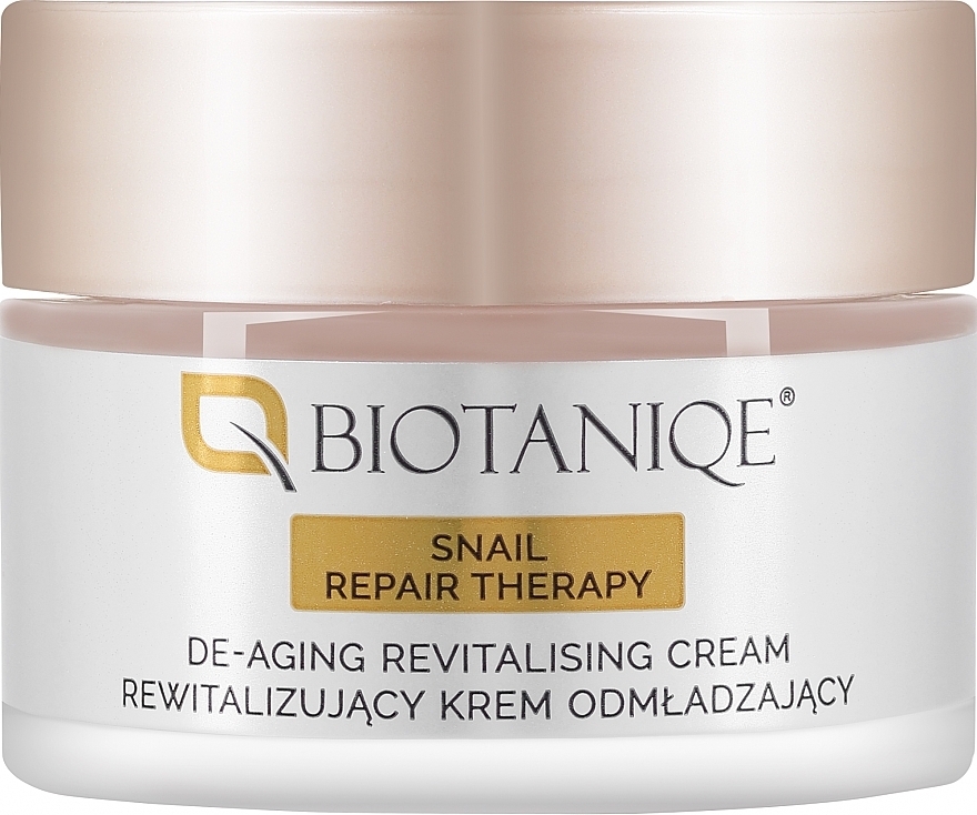 Rewitalizujący krem nawilżający do twarzy ze śluzem ślimaka - Biotaniqe BioActive De-Aging Revitalising Cream 40+