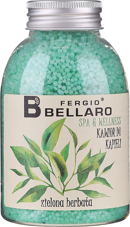Zmiękczający kawior do kąpieli Zielona herbata - Fergio Bellaro Green Tea Bath Caviar — Zdjęcie N1