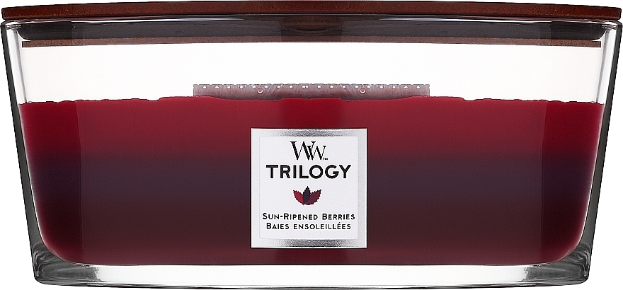 Świeca zapachowa w szkle - WoodWick Hourglass Trilogy Candle Sun Ripened Berries — Zdjęcie N1