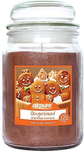 Świeca zapachowa w słoiku Pierniczki - Airpure Jar Scented Candle Gingerbread — Zdjęcie N1