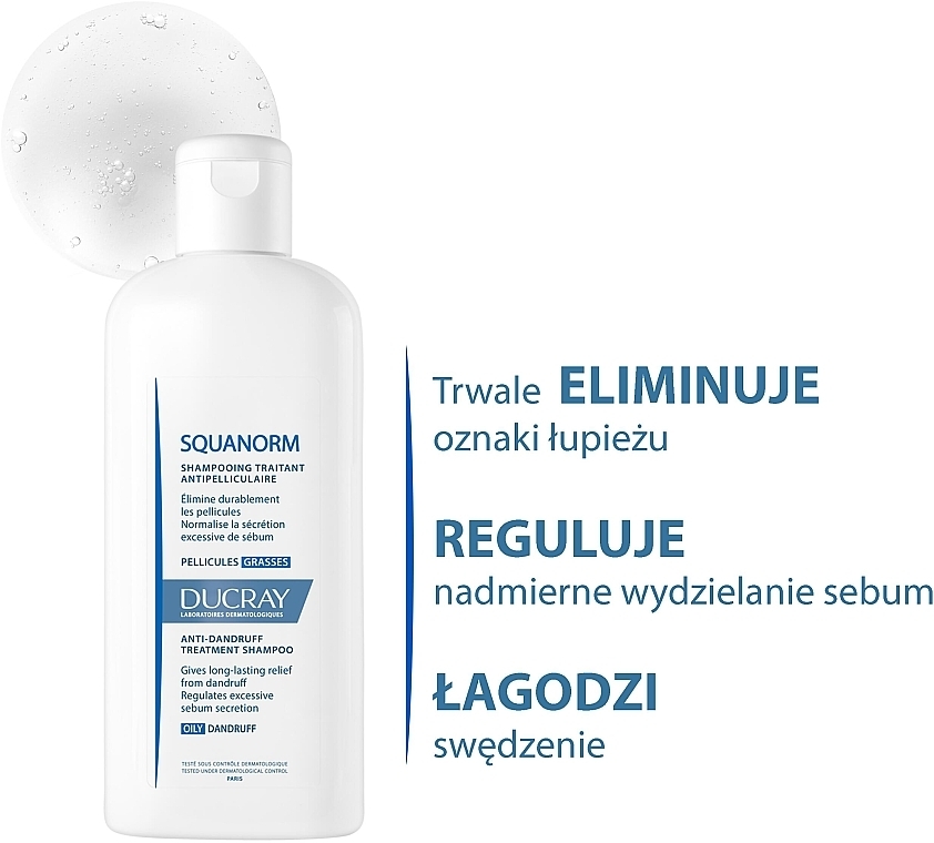 Szampon redukujący łupież tłusty - Ducray Squanorm Kertiol Shampoo — Zdjęcie N4