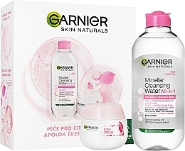 Zestaw - Garnier Skin Naturals Rose (micellar/water/400ml + cr/50ml) — Zdjęcie N1