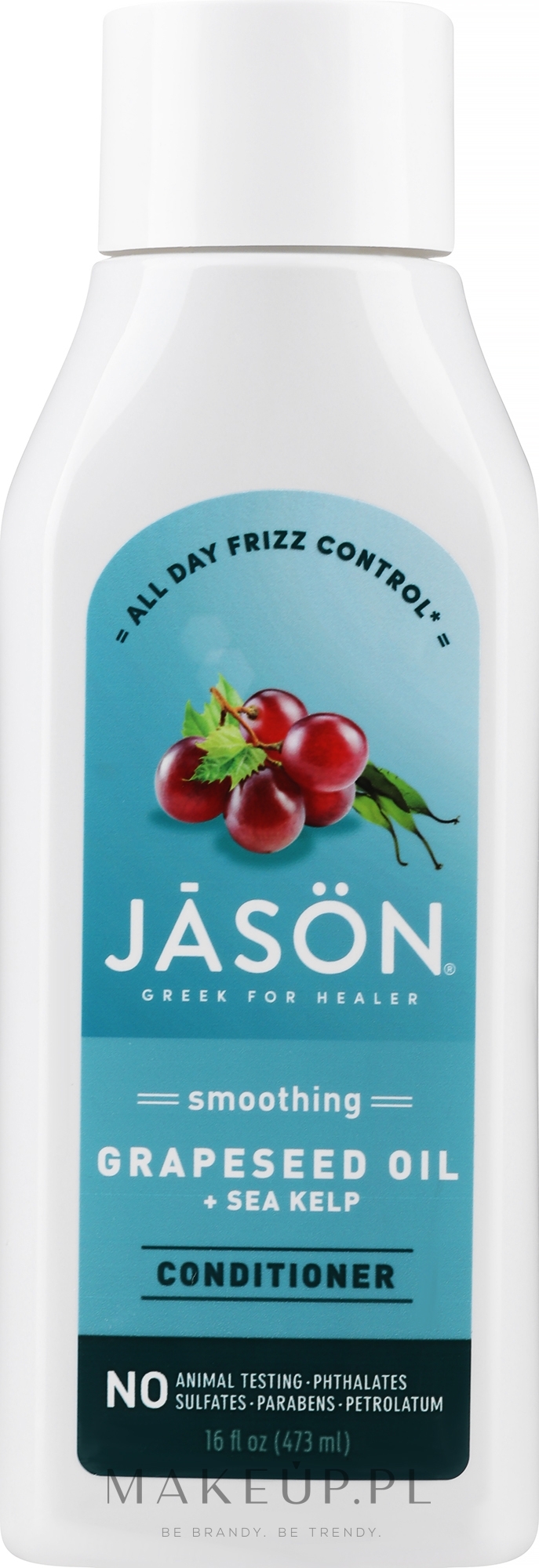 Wygładzająca odżywka do włosów Wodorosty - Jason Natural Cosmetics Smoothing Grapeseed Oil + Sea Kelp Conditioner — Zdjęcie 473 ml