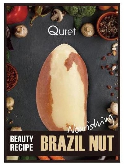 Odżywcza maska do twarzy w płachcie - Quret Beauty Recipe Mask Brazil Nut Nourishing — Zdjęcie N1