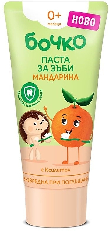 Pasta do zębów dla dzieci Mandarynka, 0+ - Bochko Baby Toothpaste With Mandarin Flavour — Zdjęcie N2