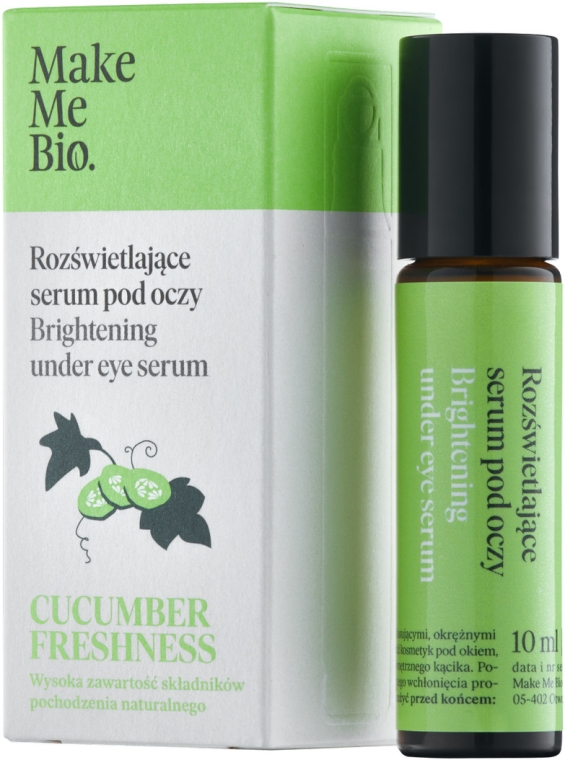 Serum do skóry wokół oczu Ogórkowa świeżość - Make Me Bio Cucumber Freshness Brightening Under Eye Serum — Zdjęcie N1