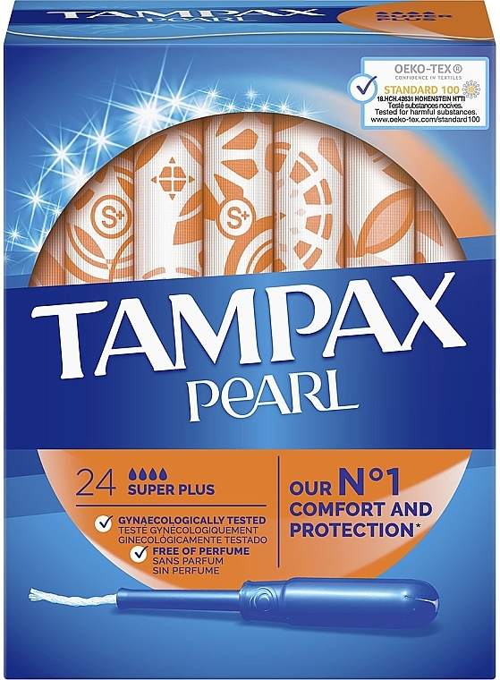 Tampony z aplikatorem, 24szt - Tampax Pearl Super Plus — Zdjęcie N1