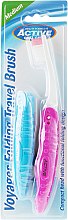 Kup Podróżna szczoteczka do zębów, różowa - Beauty Formulas Voyager Active Folding Dustproof Travel Toothbrush Medium