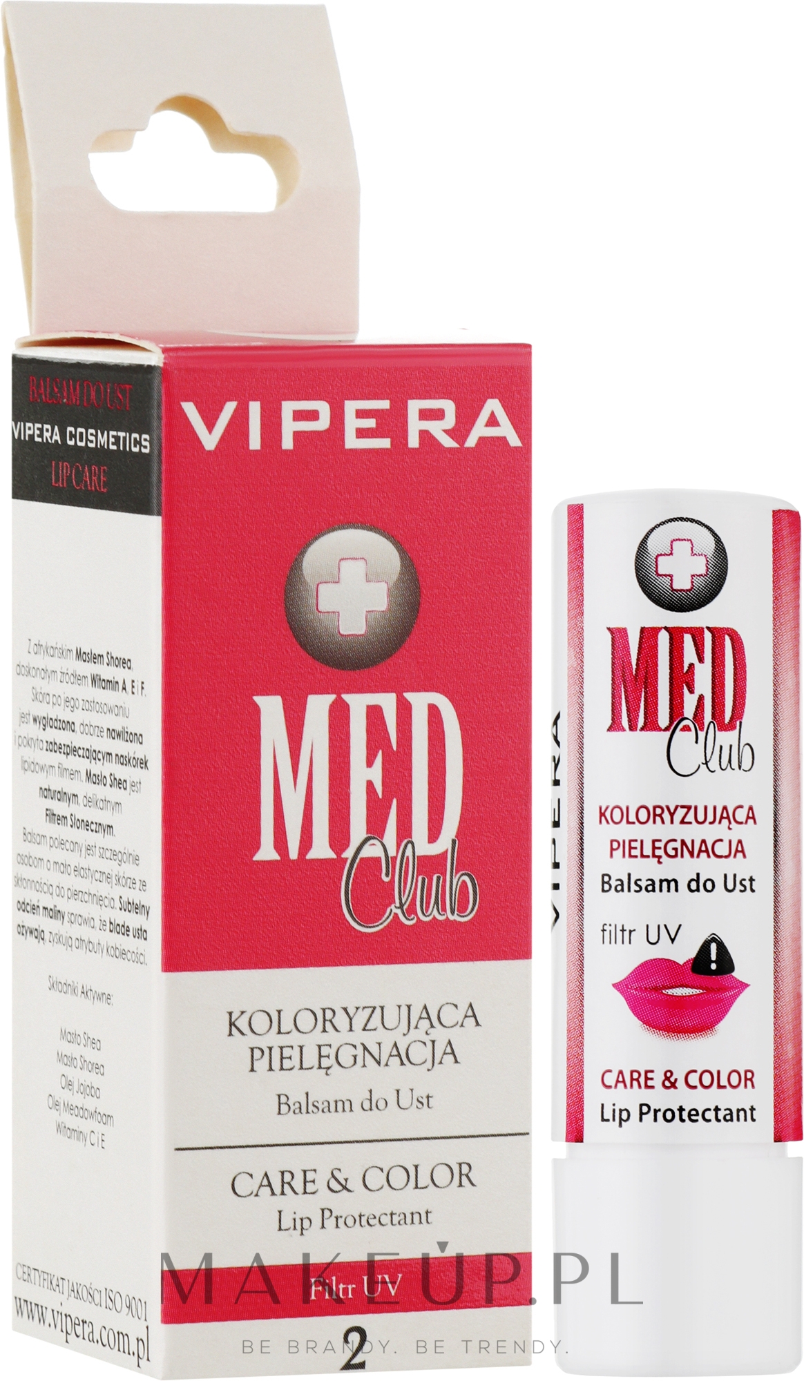 Koloryzujący balsam do ust - Vipera Med Club No 2 — Zdjęcie 4 g