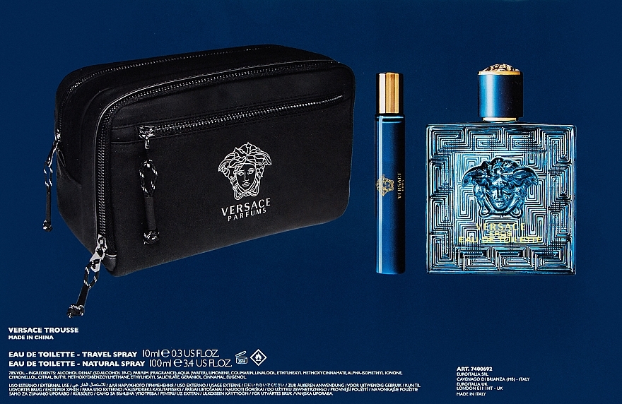 Versace Eros Set - Zestaw (edt 100 ml + edt 10 ml + bag) — Zdjęcie N4