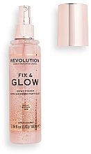 Wykończeniowa mgiełka rozświetlająca - Makeup Revolution Fix & Glow Setting Spray — Zdjęcie N2