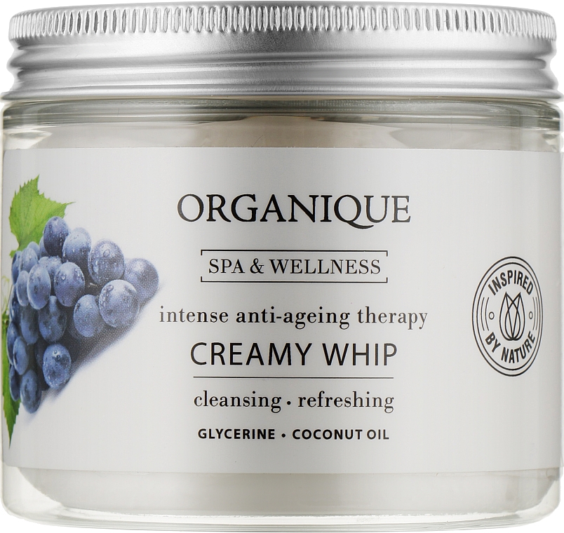 Przeciwstarzeniowa pianka do mycia ciała Winogrona - Organique Cleansing Ritual Creamy Whip