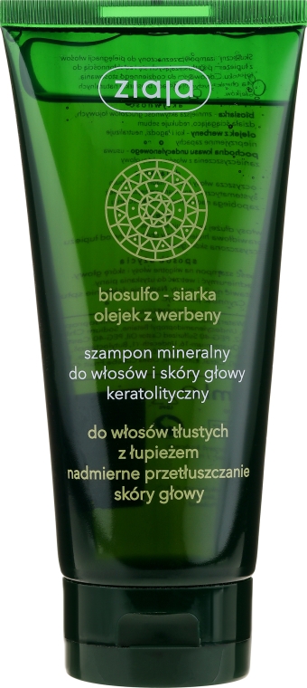 Keratolityczny szampon mineralny do włosów tłustych z łupieżem i skóry głowy - Ziaja — Zdjęcie N1