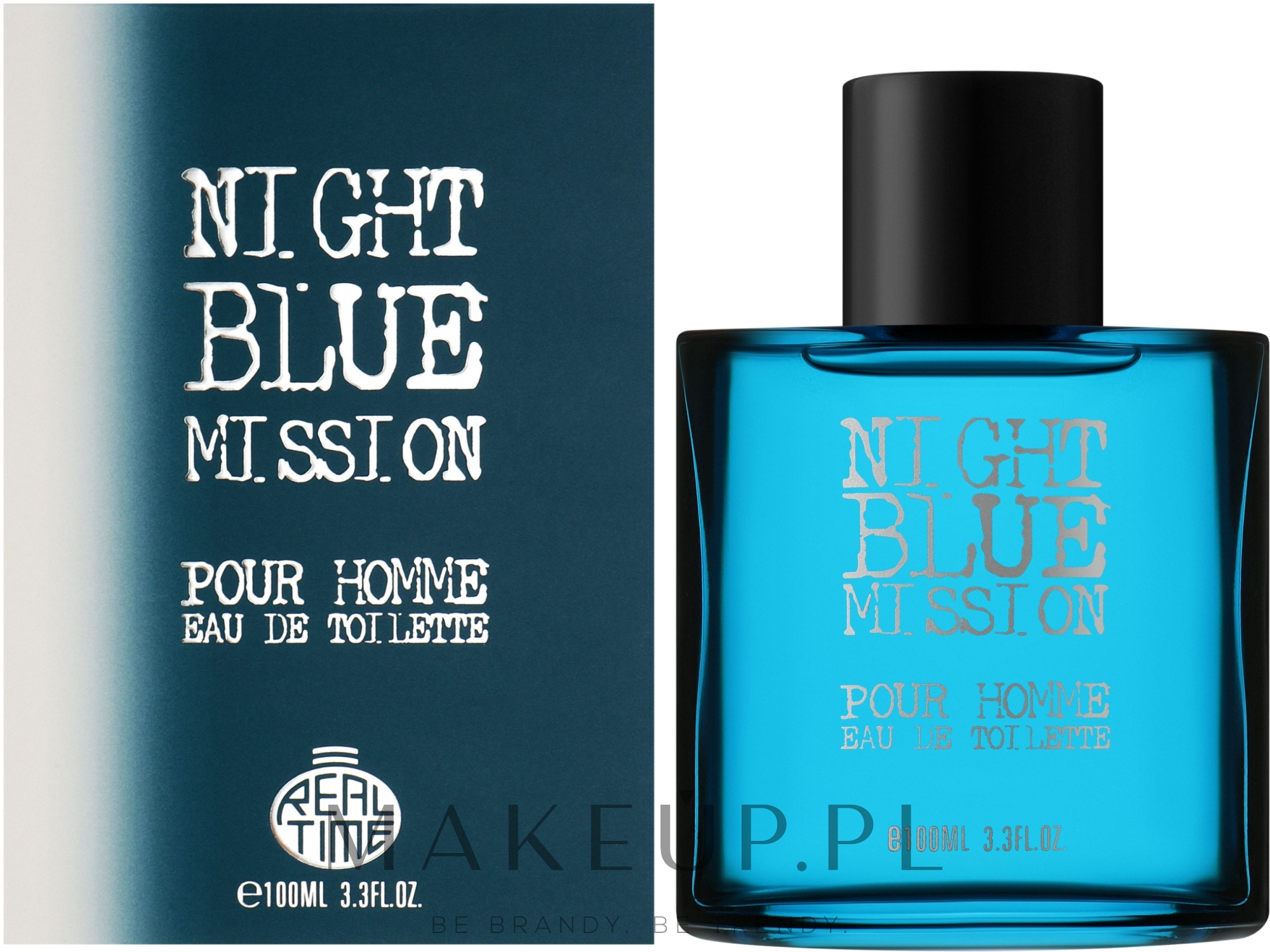 Real Time Night Blue Mission Pour Homme - Woda toaletowa dla mężczyzn  — Zdjęcie 100 ml