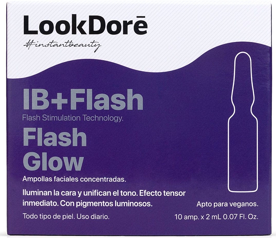 Skoncentrowane serum w ampułkach do twarzy - LookDore IB+Flash Glow Ampoules — Zdjęcie N1