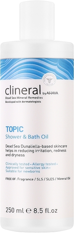 Olejek do kąpieli i pod prysznic - Ahava Clineral Topic Shower & Bath Oil — Zdjęcie N1